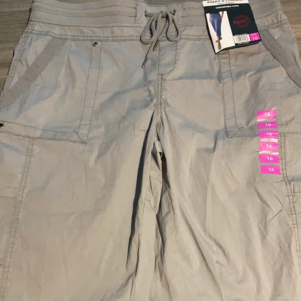 Size 16 Gray khaki capris